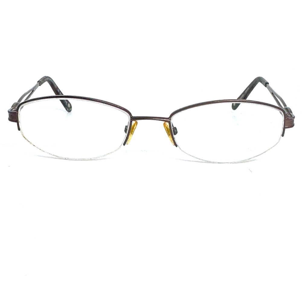 Bulova Karis Eyeglasses Rectangular Brown Rectangle Half Rim 52-18-135 H4184